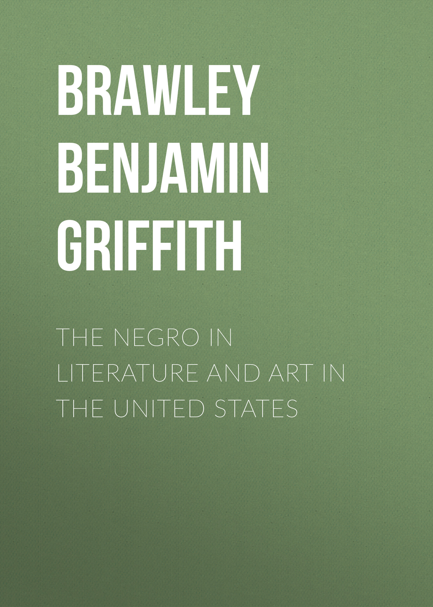 The Negro in Literature and Art in the United States